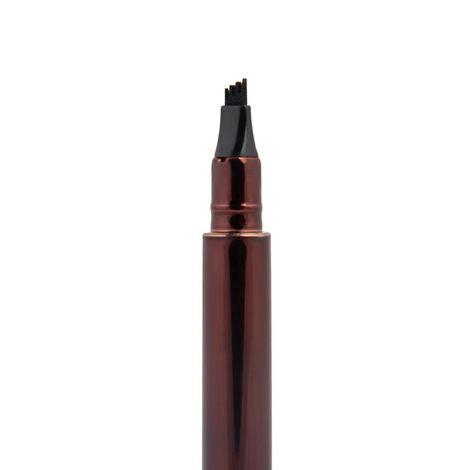 charmacy milano ultra-thin stroke eyebrow pen (black) - 0.6 ml, waterproof, smudgeproof, natural brows, mimics natural hair, defined hair stroke, micro precision, long lasting, easy to use, vegan, cruelty free