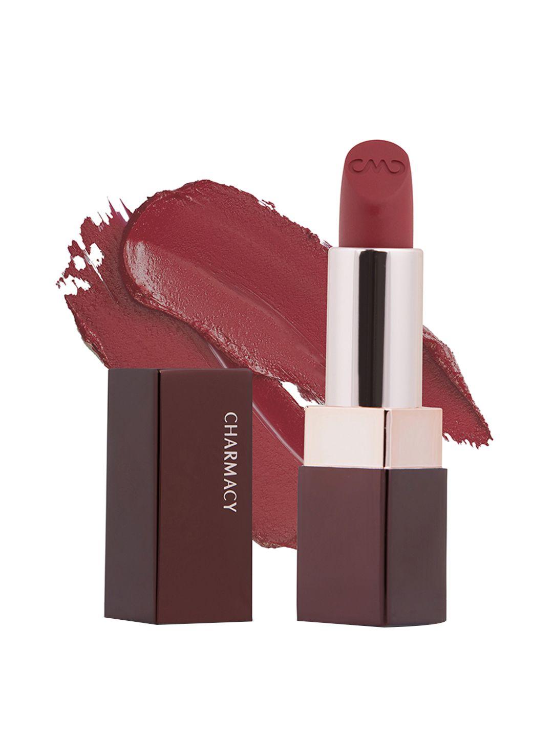 charmacy milano soft satin matte high-coverage hydrating lipstick 3.8g - dip o ruby 57