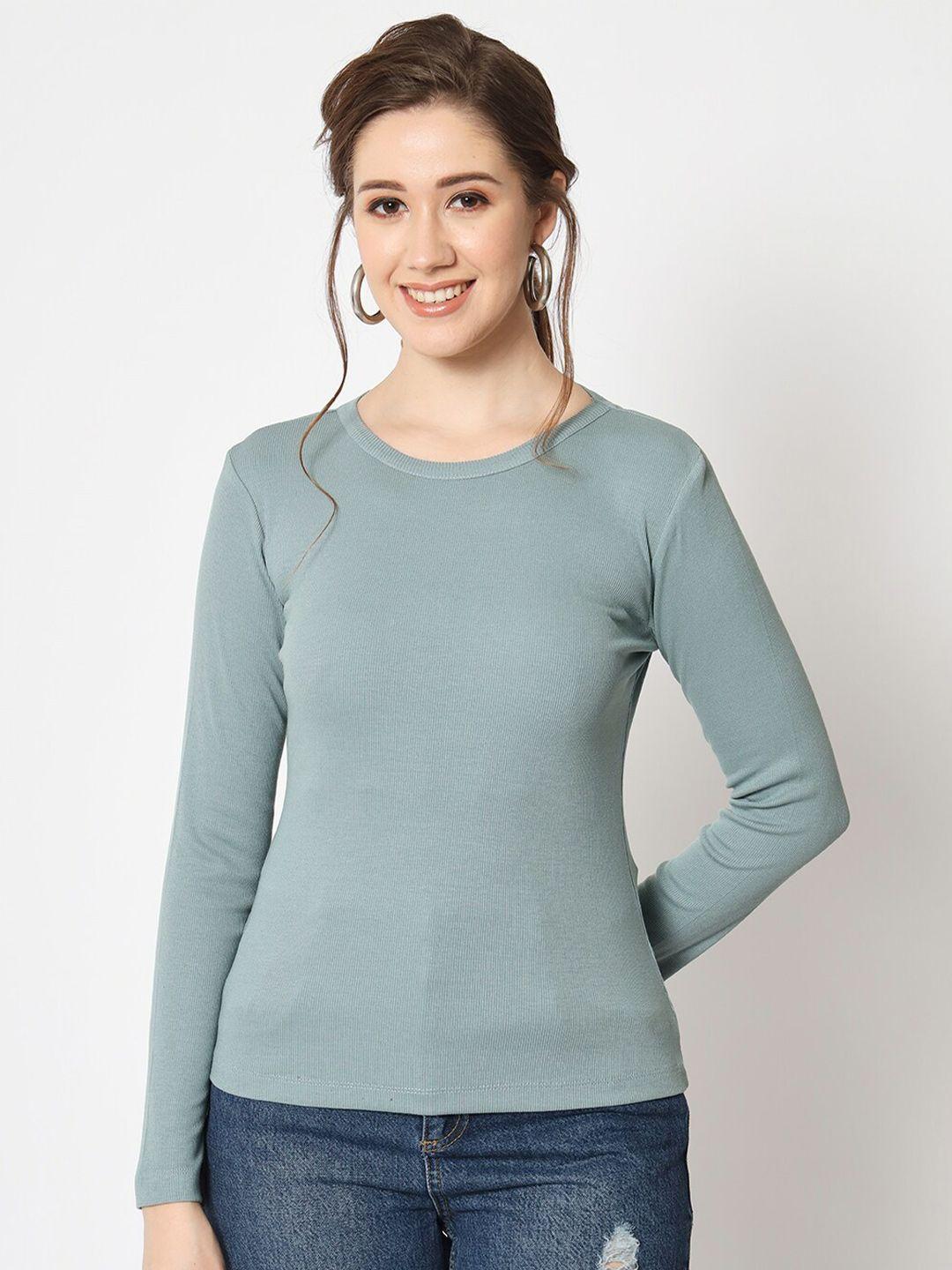 charmgal round neck long sleeves liva top