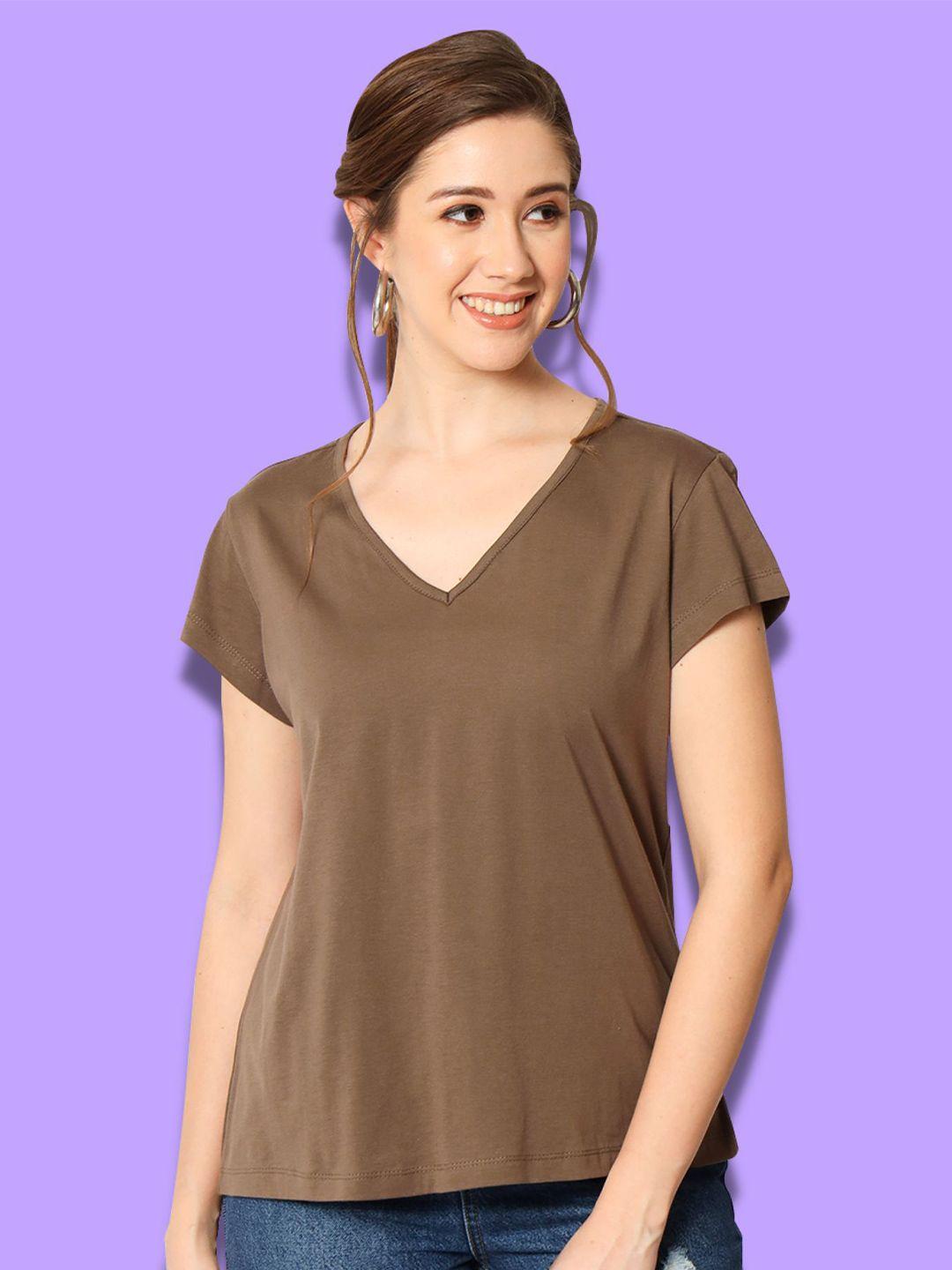 charmgal women v-neck short sleeves loose t-shirt