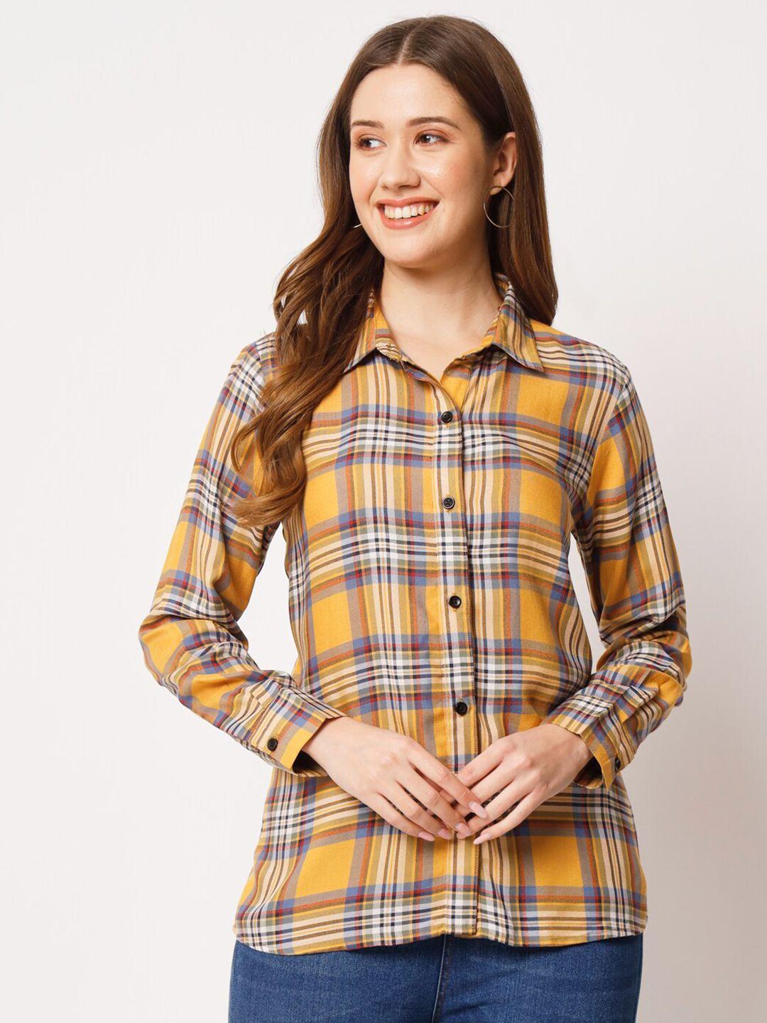 charmgal classic tartan checked gapless technology shirt