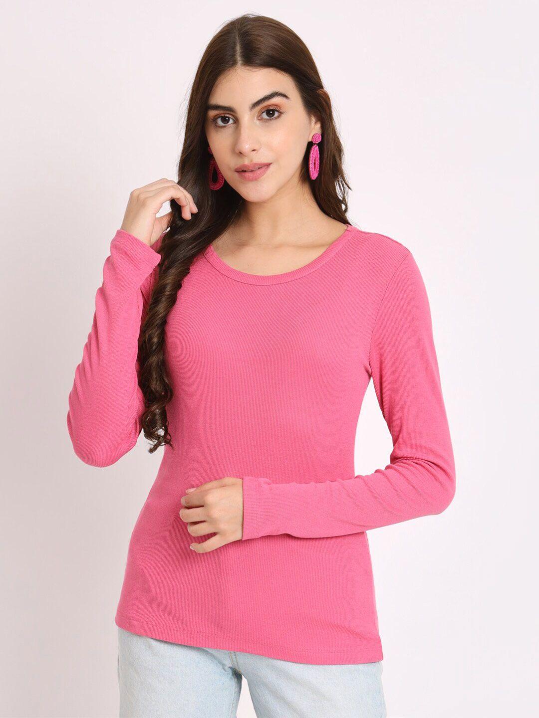 charmgal pink flared sleeve crop top