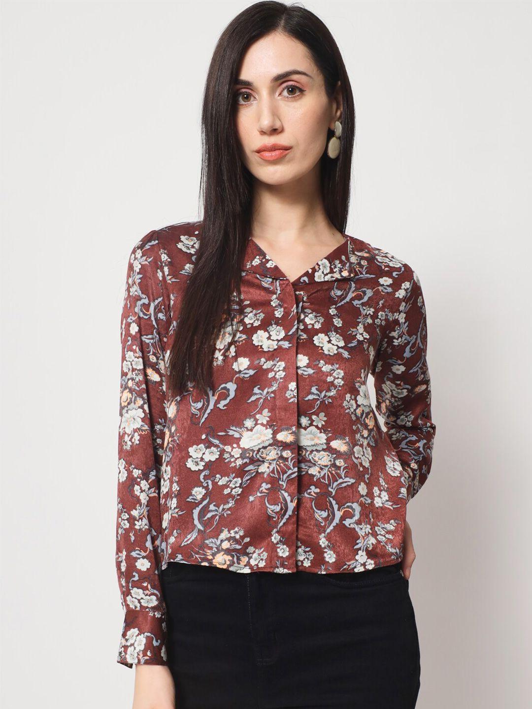 charmgal women classic floral printed casual shirt