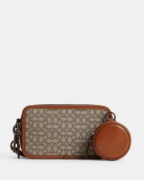 charter crossbody in micro signature jacquard