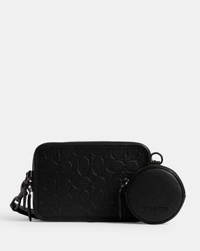 charter crossbody with hybrid pouch in signature leather
