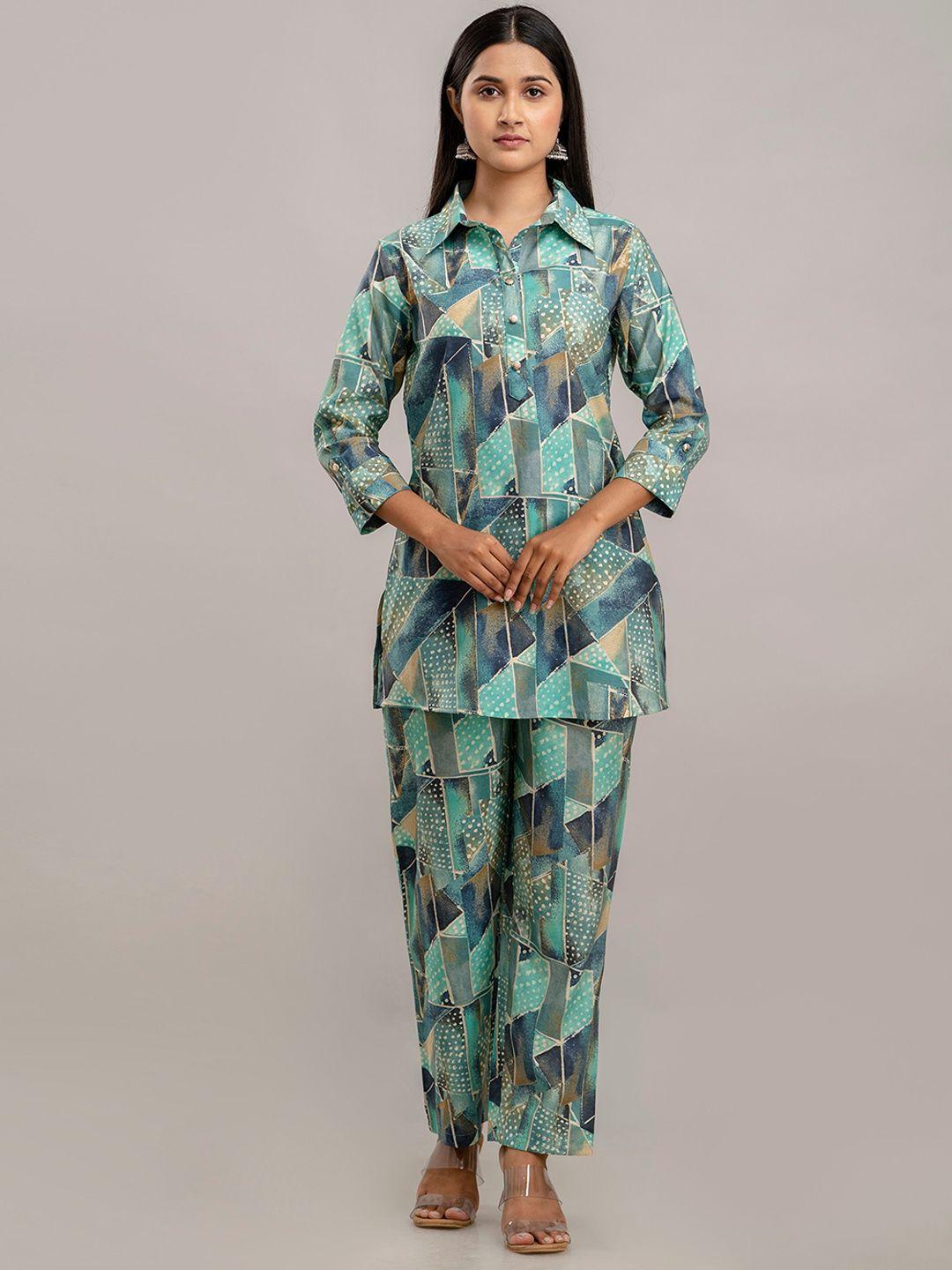 charu printed shirt with trousers