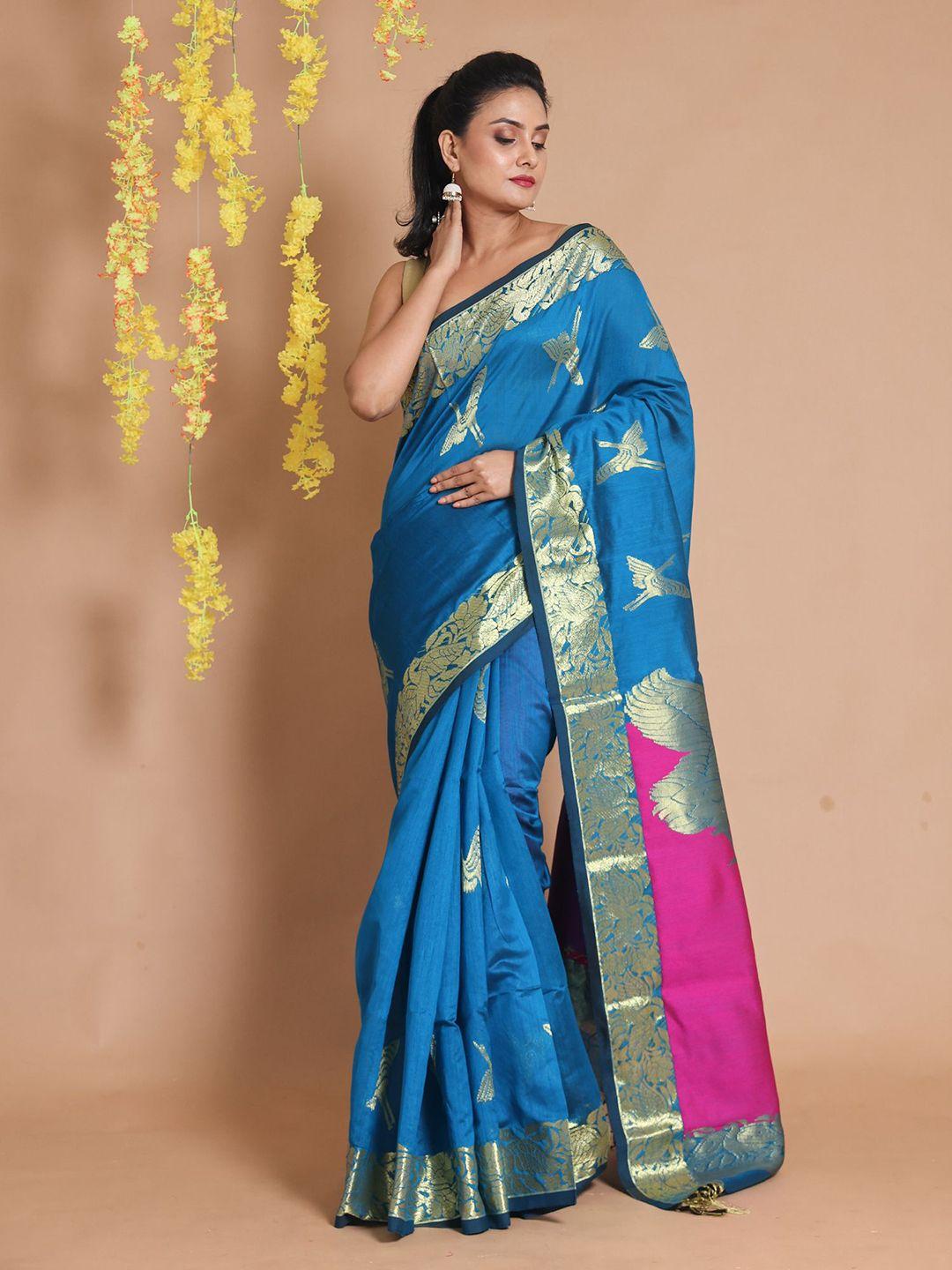 charukriti  woven design zari saree