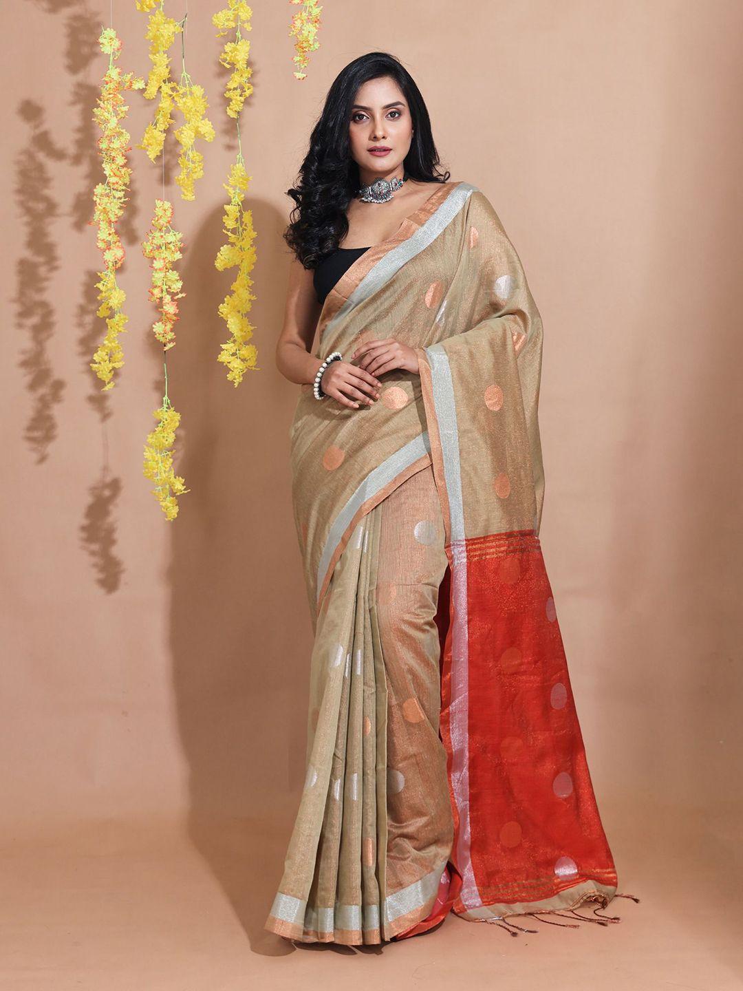 charukriti  woven design zari tissue saree