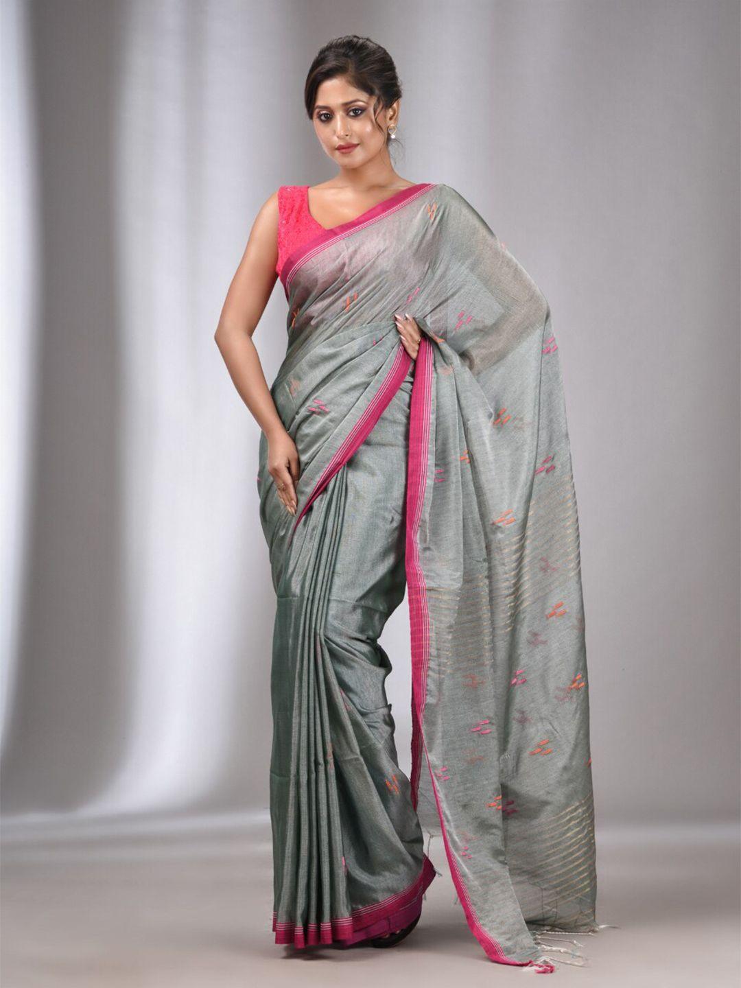 charukriti abstract embroidered saree