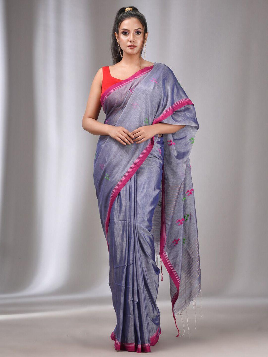 charukriti abstract embroidered saree