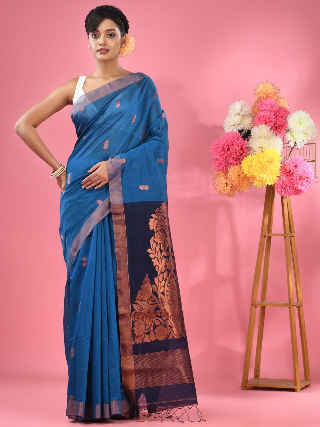 charukriti ethnic motif  woven design zari saree