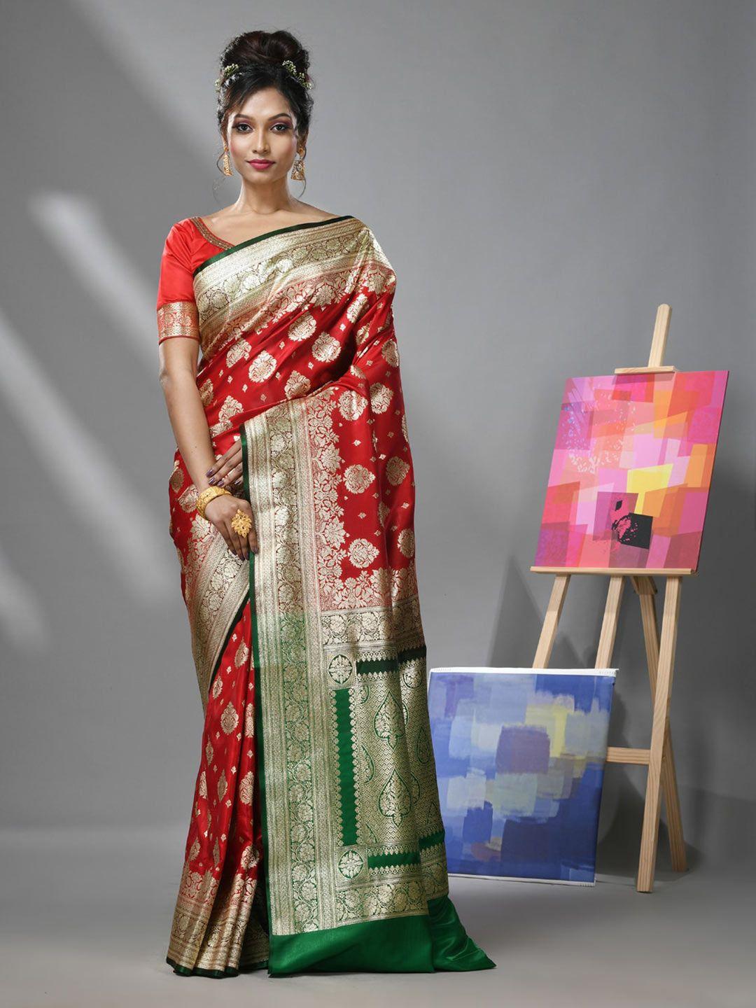 charukriti ethnic motif woven design banarasi zari saree