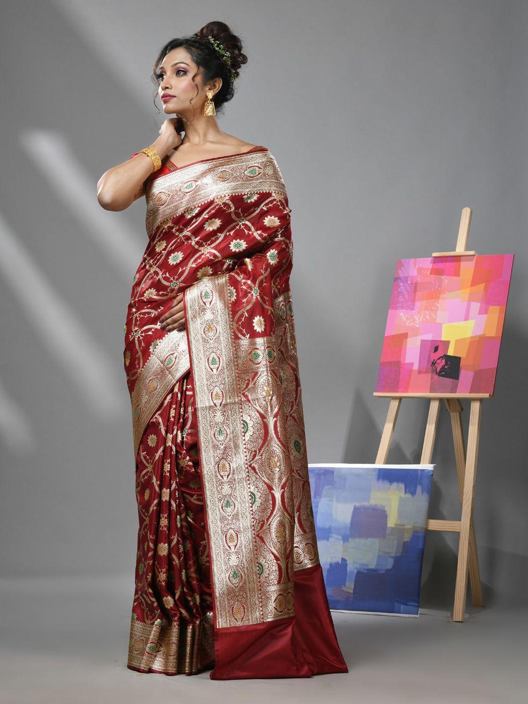 charukriti ethnic motif woven design banarasi zari saree