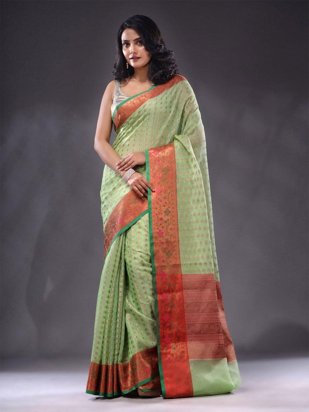 charukriti ethnic motif woven design zari kota saree