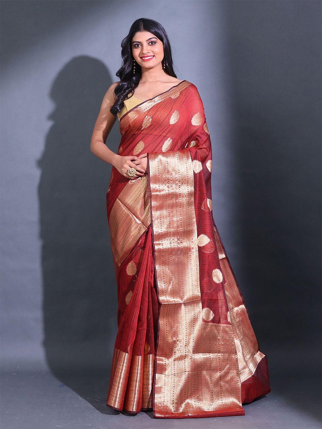 charukriti ethnic motif woven design zari kota saree