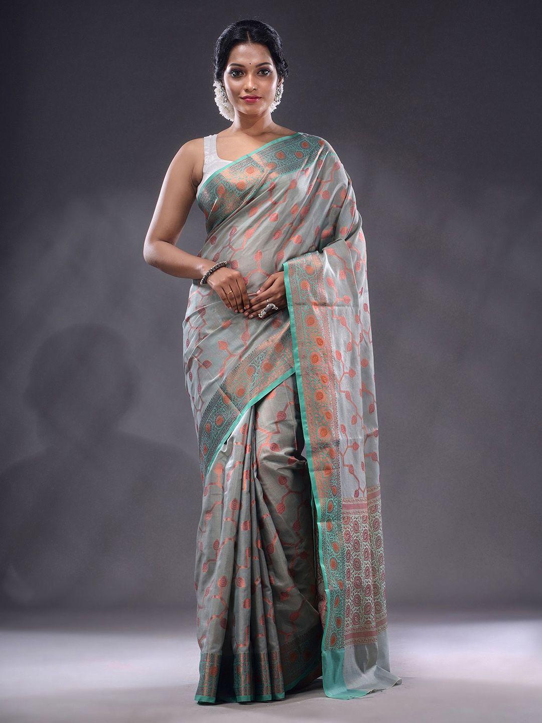 charukriti ethnic motif woven design zari saree