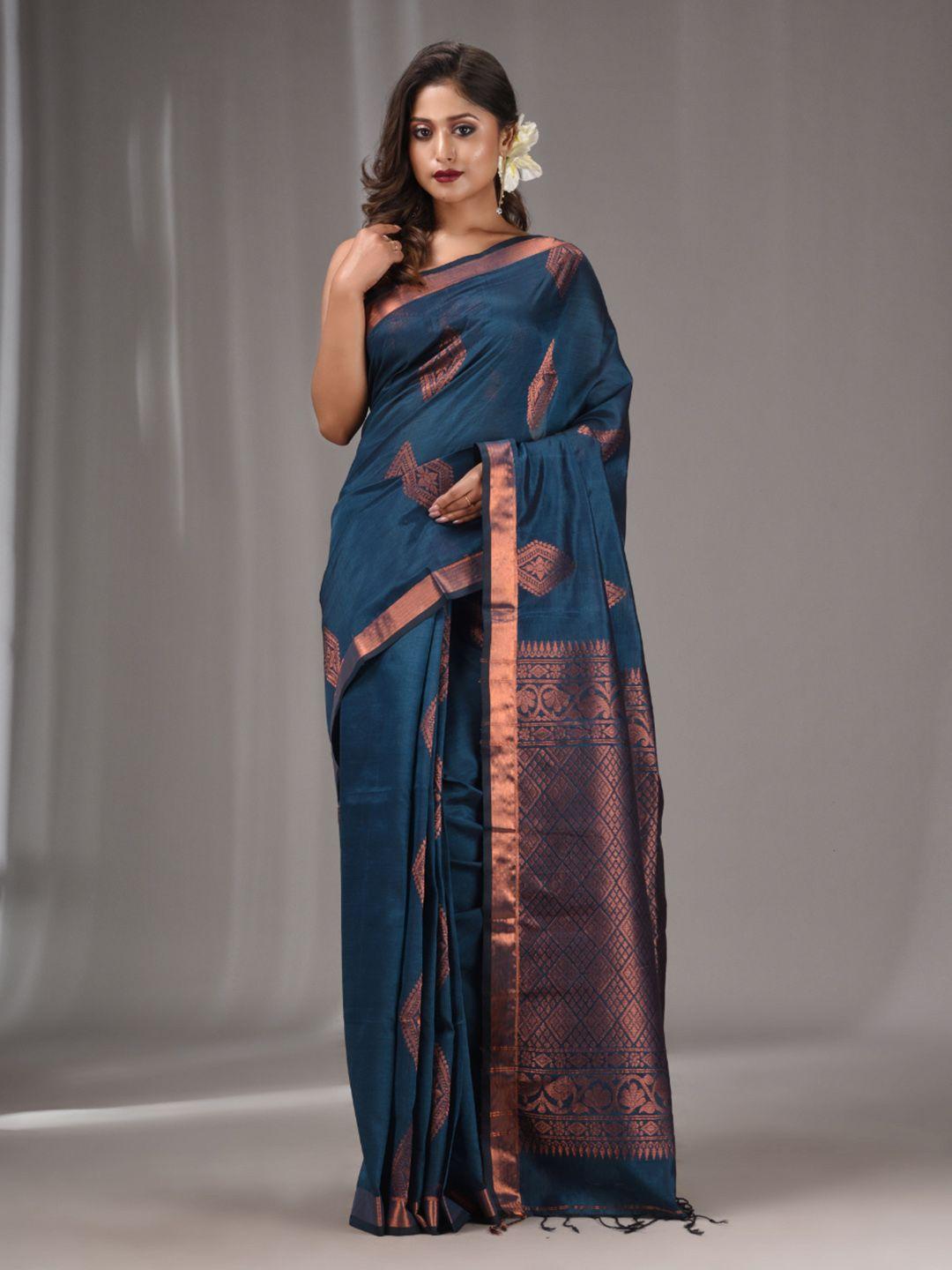 charukriti ethnic motif woven design zari saree