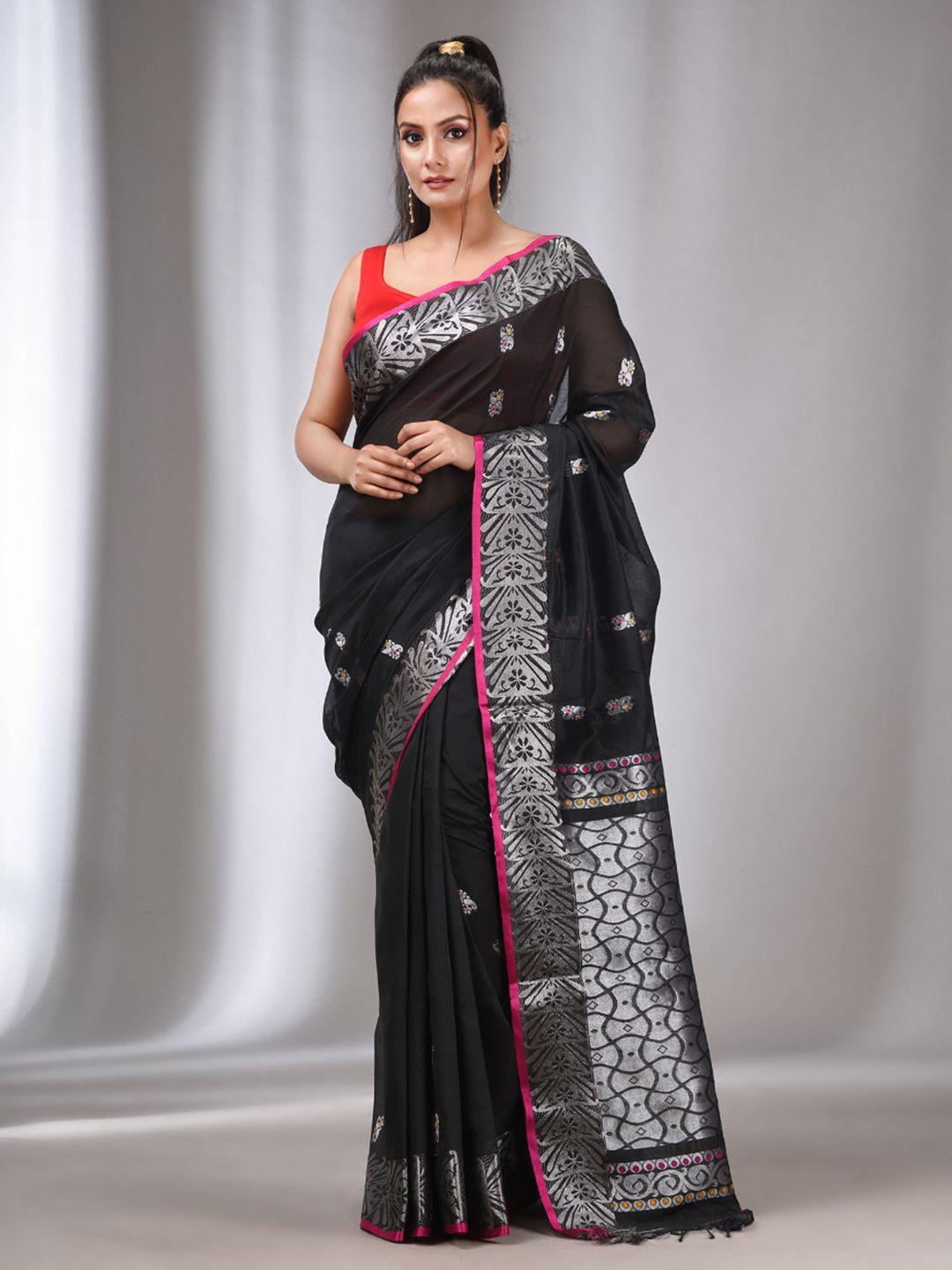 charukriti ethnic motif woven design zari saree