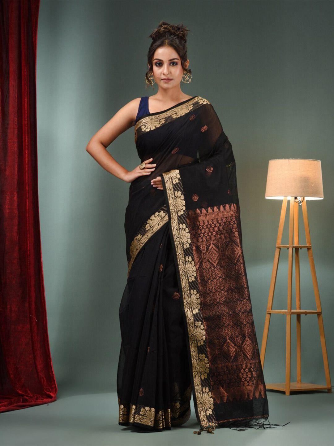 charukriti ethnic motif woven design zari saree