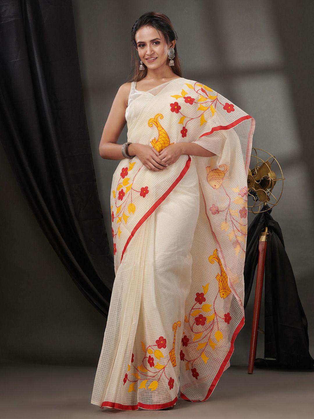 charukriti ethnic motifs embroidered kota saree