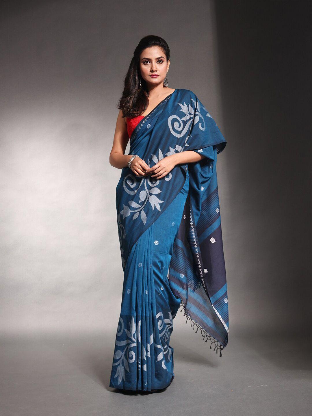 charukriti ethnic motifs pure cotton saree