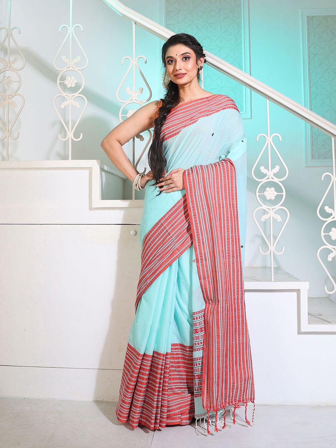 charukriti ethnic motifs woven design pure cotton saree