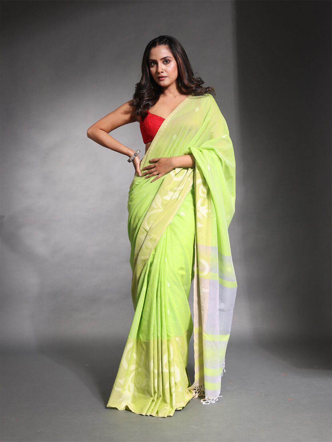 charukriti ethnic motifs woven design pure cotton saree