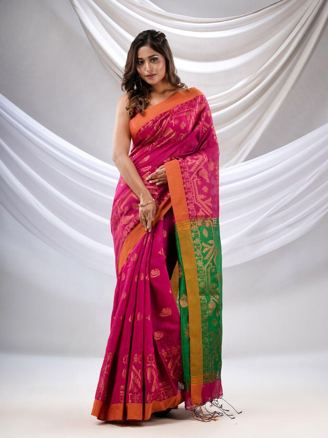 charukriti ethnic motifs woven design saree