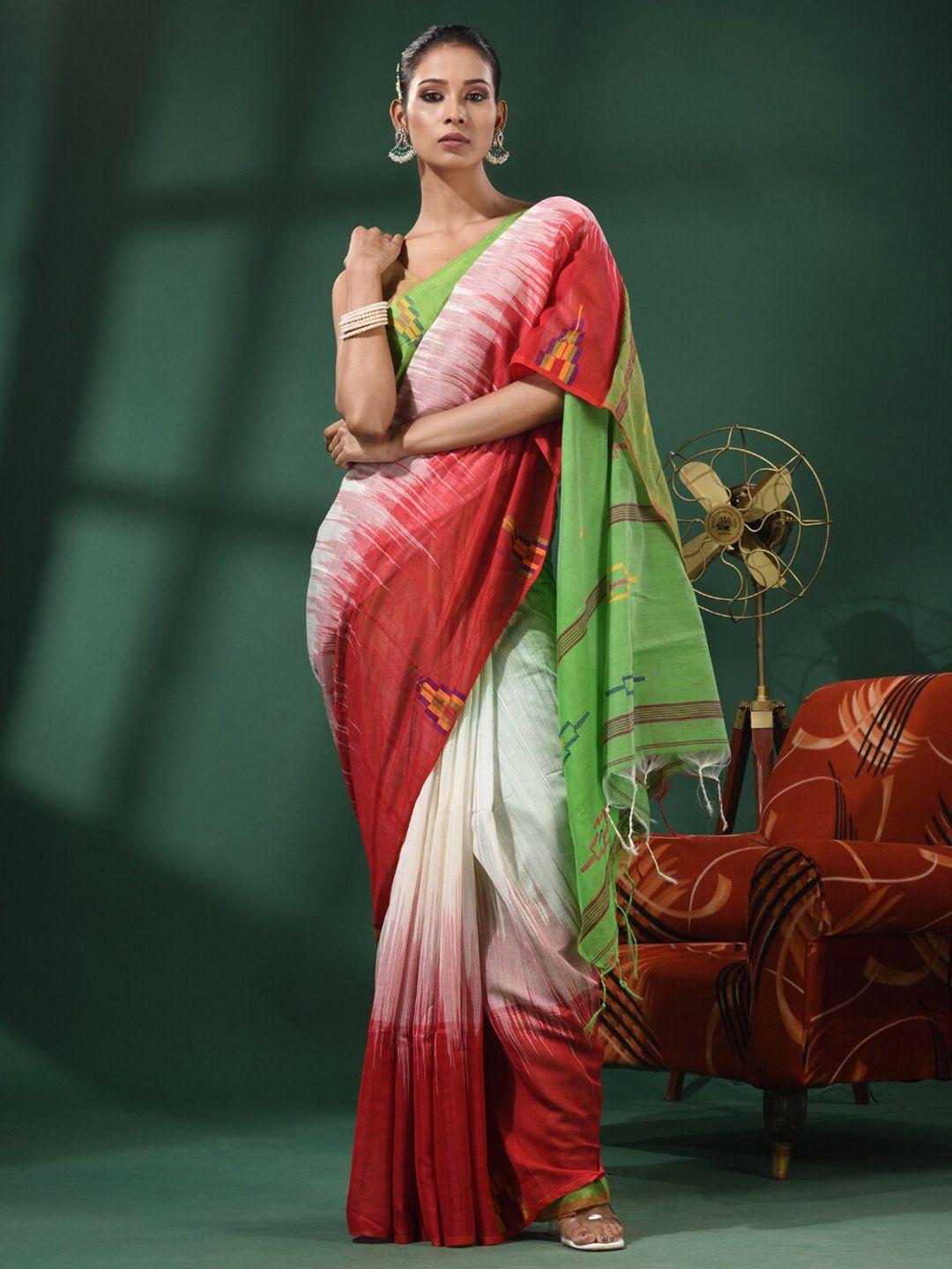 charukriti ethnic motifs woven design saree