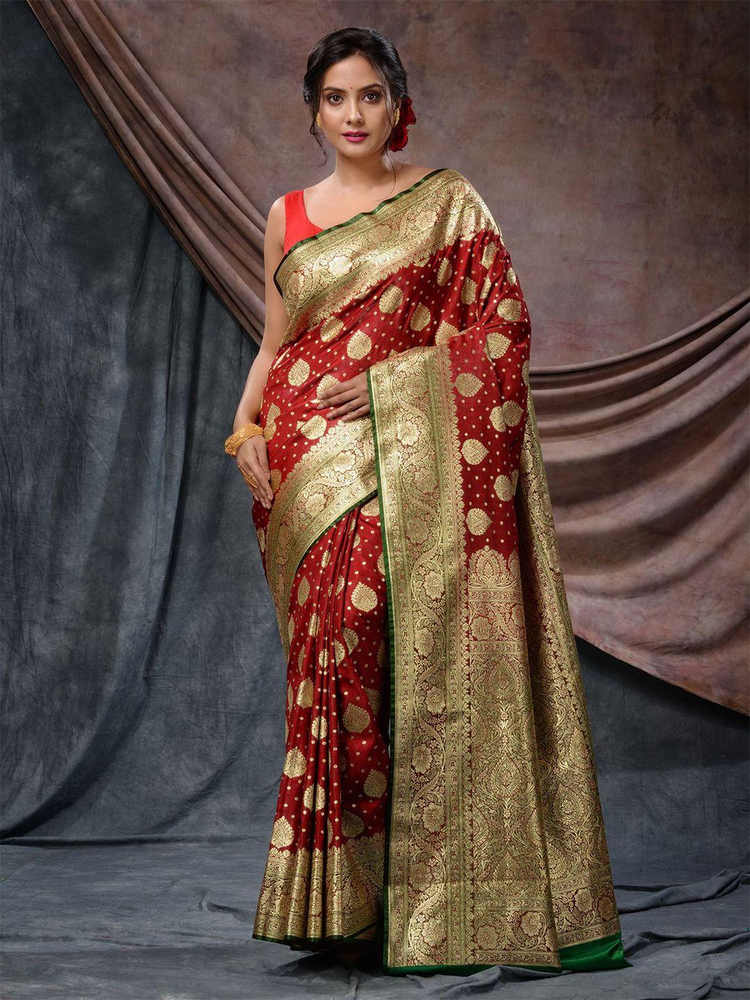 charukriti ethnic motifs woven design zari banarasi saree