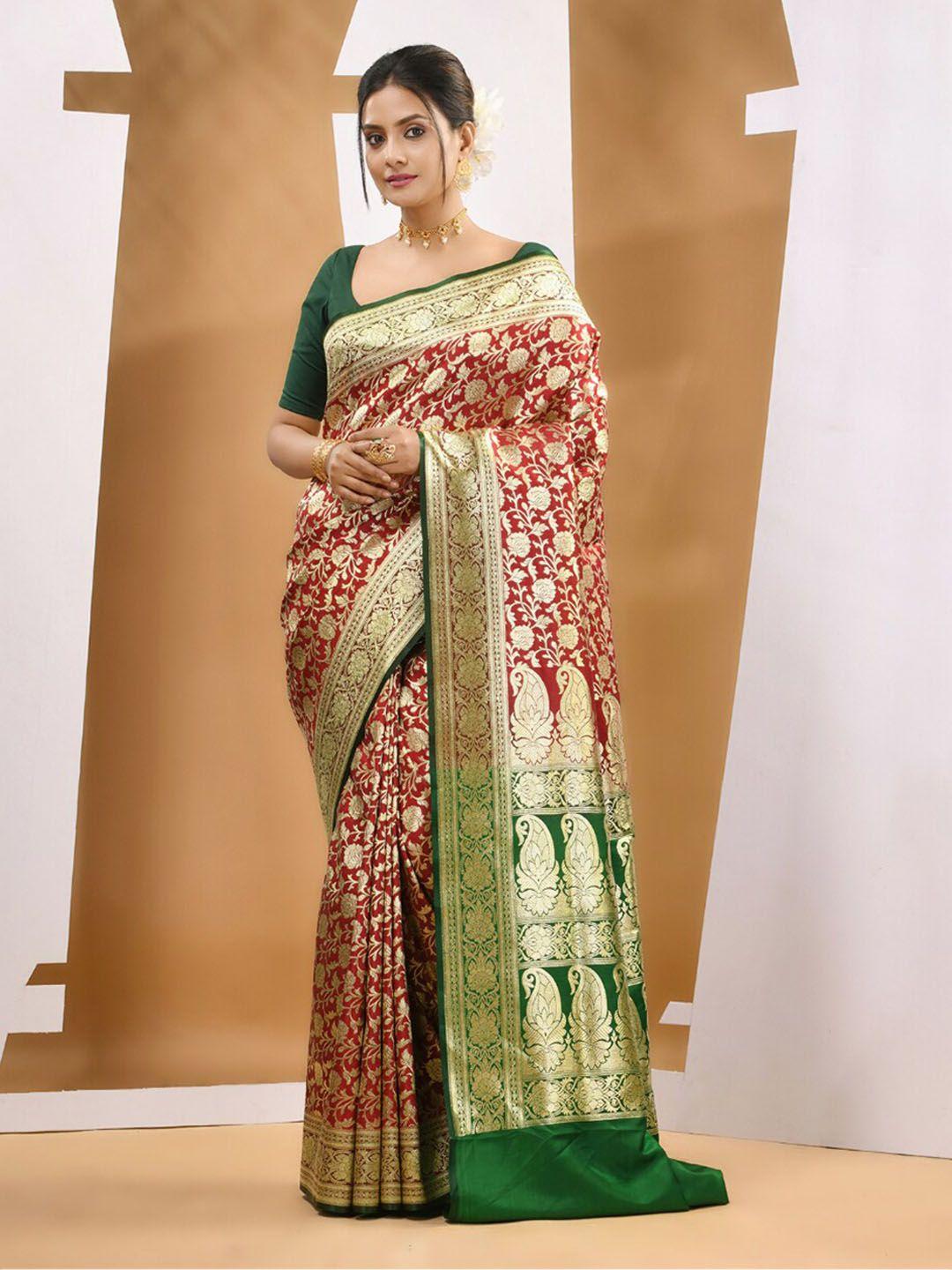 charukriti ethnic motifs woven design zari banarasi saree