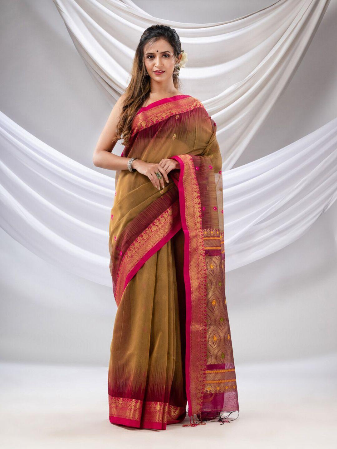 charukriti ethnic motifs woven design zari ikat saree