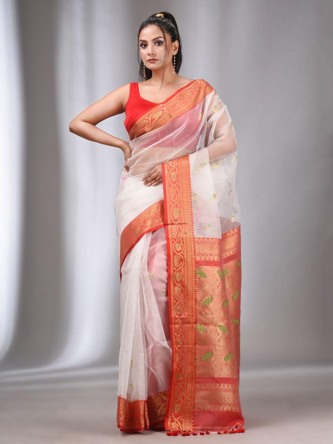 charukriti ethnic motifs woven design zari pure silk saree