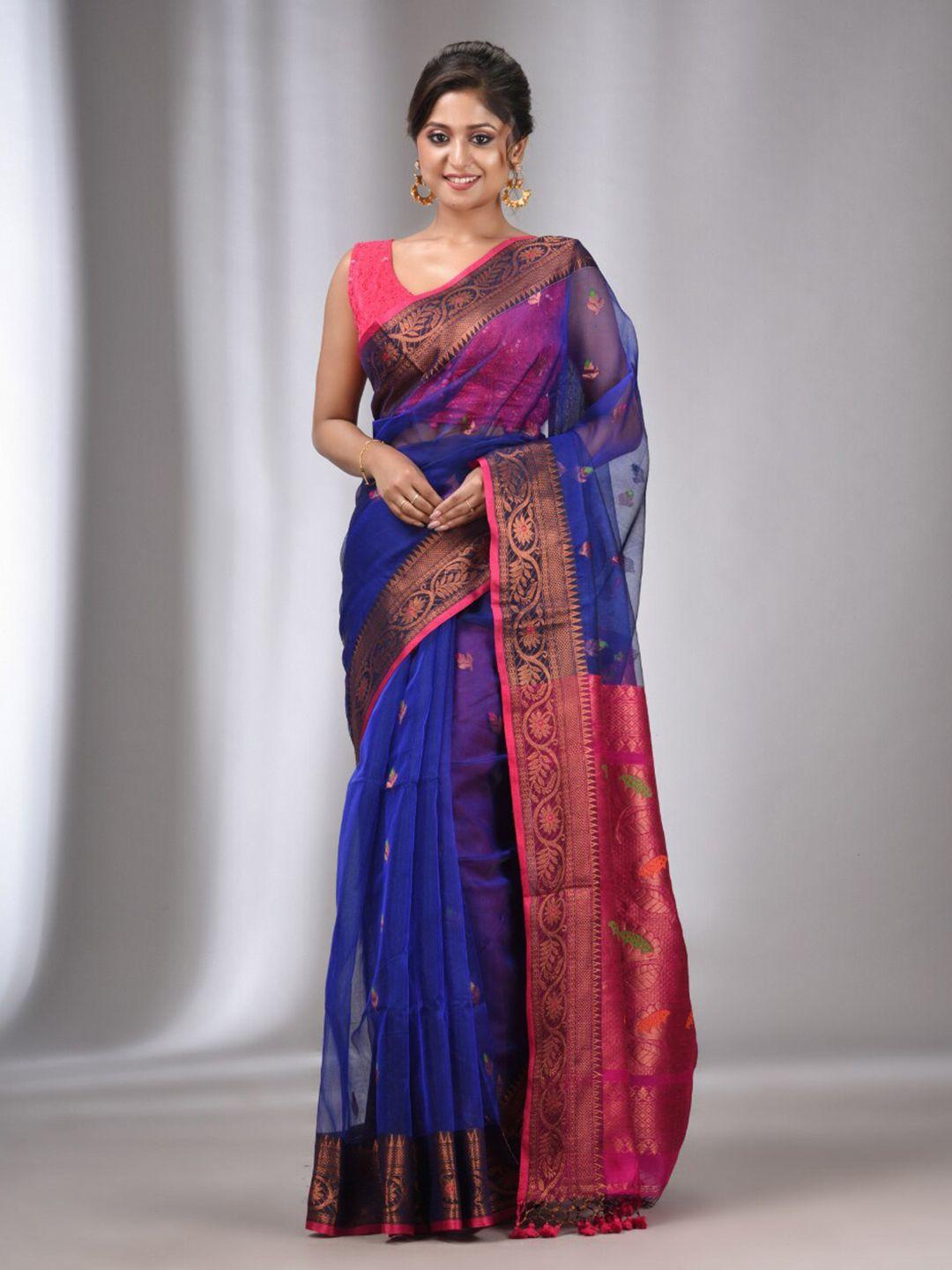 charukriti ethnic motifs woven design zari pure silk saree