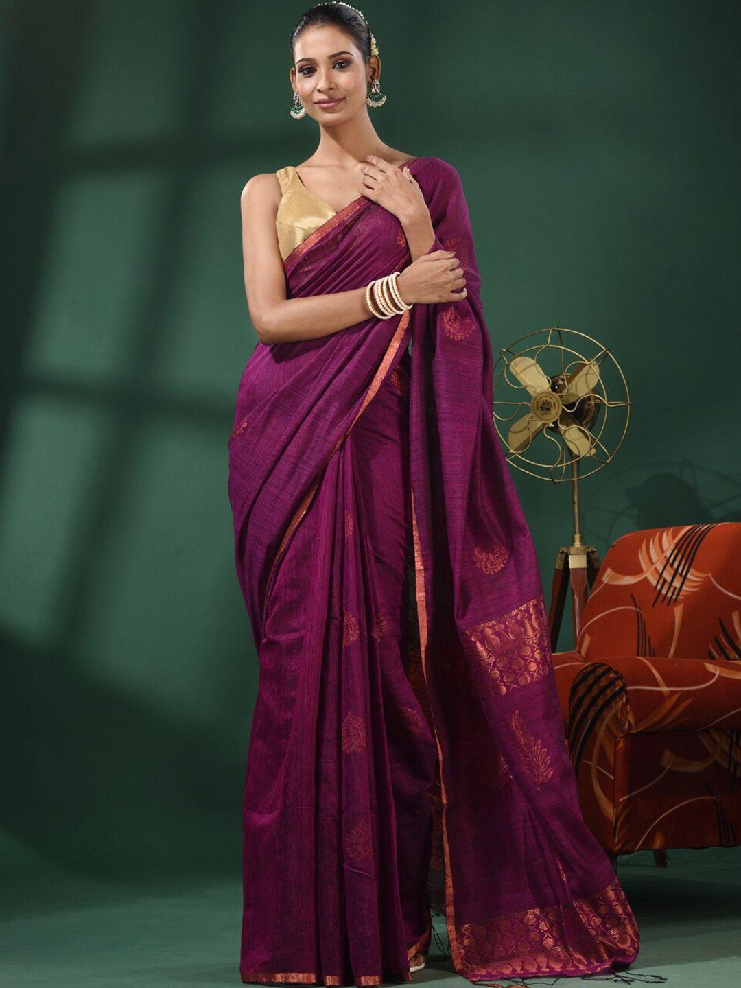 charukriti ethnic motifs woven design zari pure silk saree