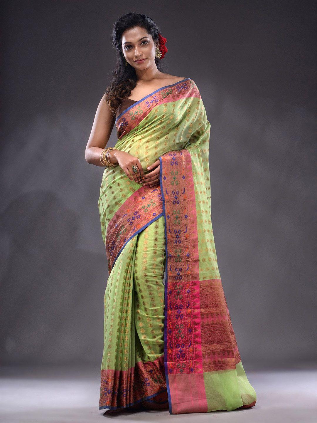 charukriti ethnic motifs woven design zari saree