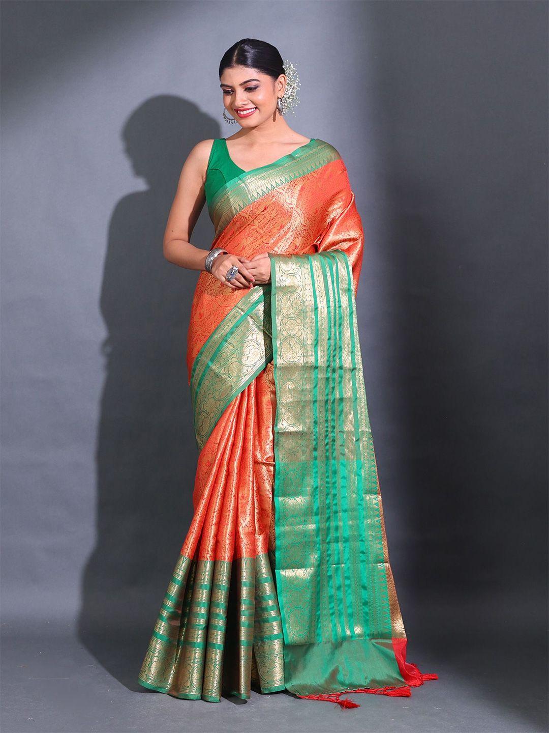 charukriti ethnic motifs woven design zari saree