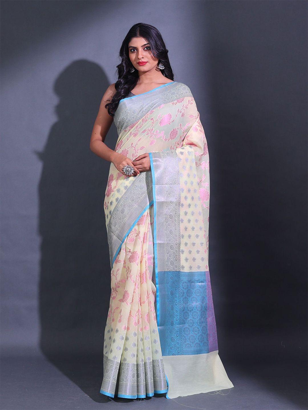 charukriti ethnic motifs woven design zari saree