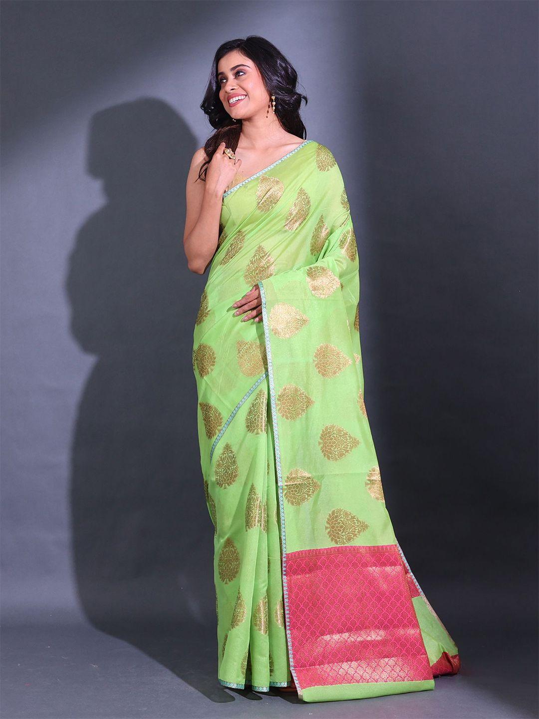 charukriti ethnic motifs woven design zari saree