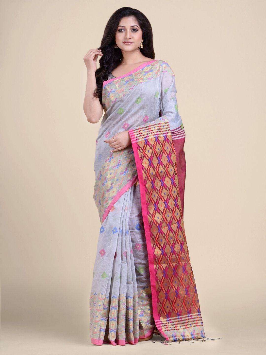 charukriti ethnic motifs woven design zari saree