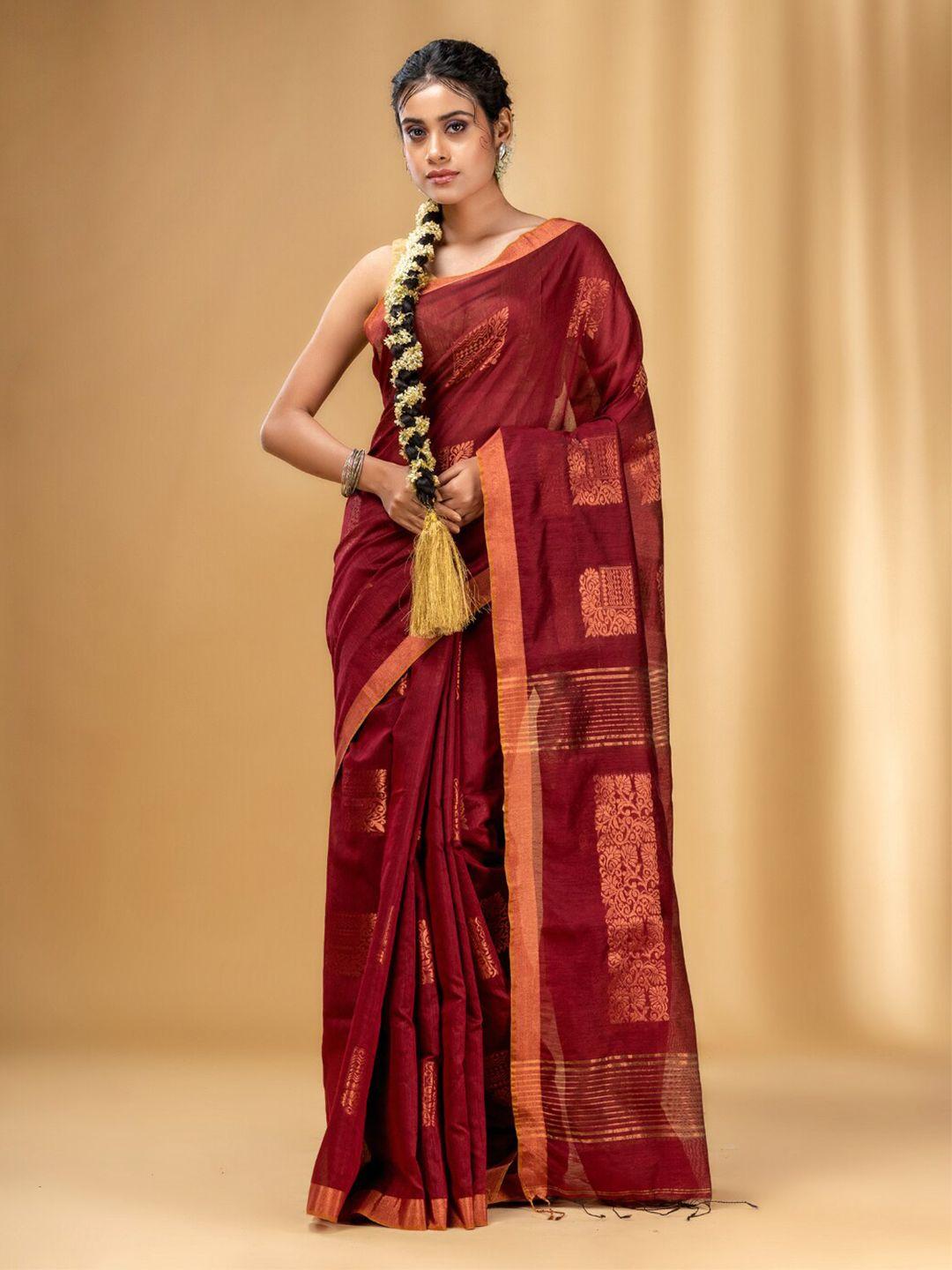 charukriti ethnic motifs woven design zari saree
