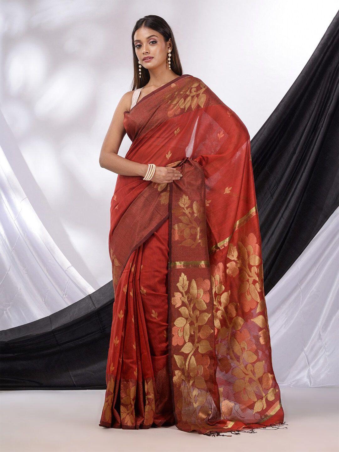 charukriti ethnic motifs woven design zari saree