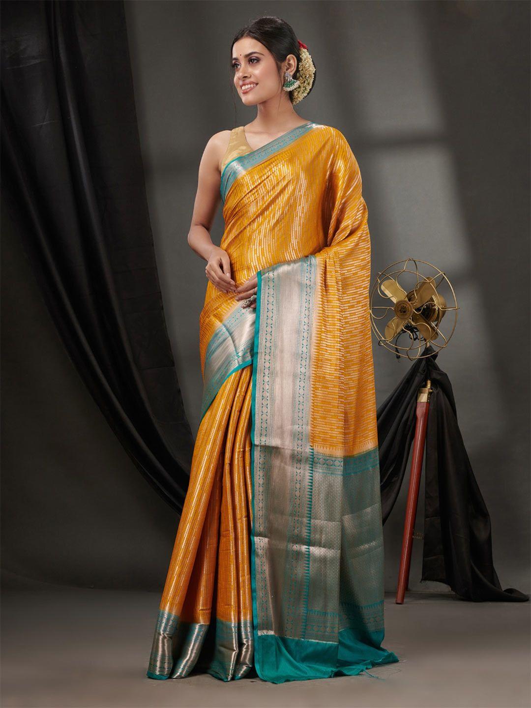 charukriti ethnic motifs woven design zari saree