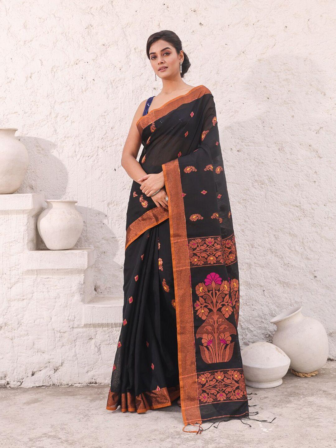 charukriti ethnic motifs woven design zari saree