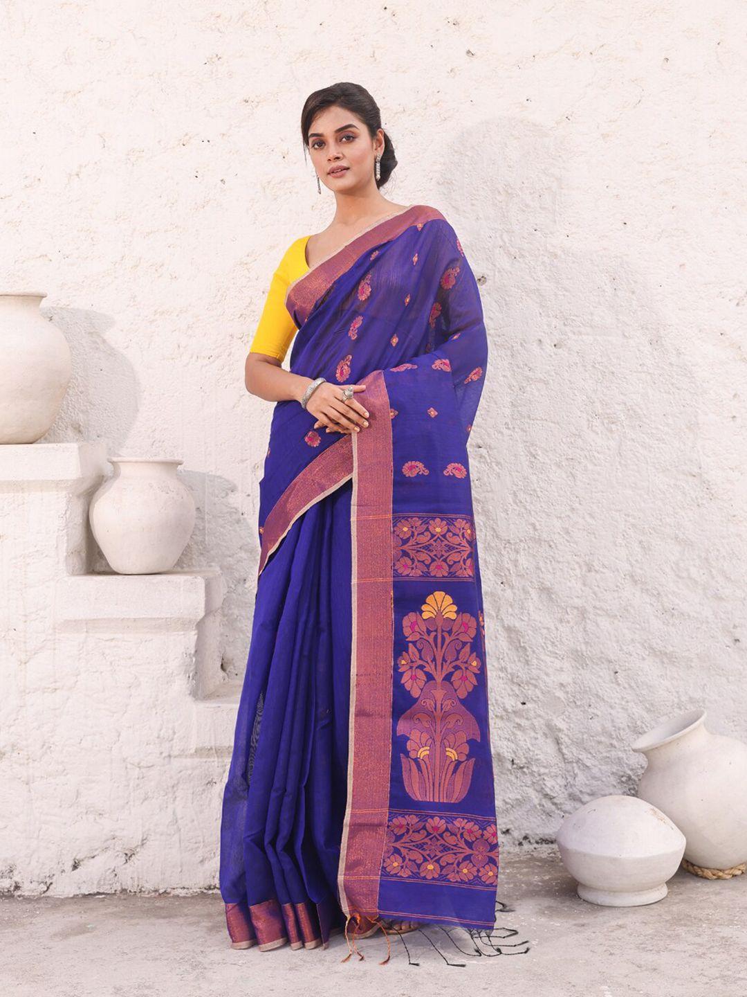 charukriti ethnic motifs woven design zari saree