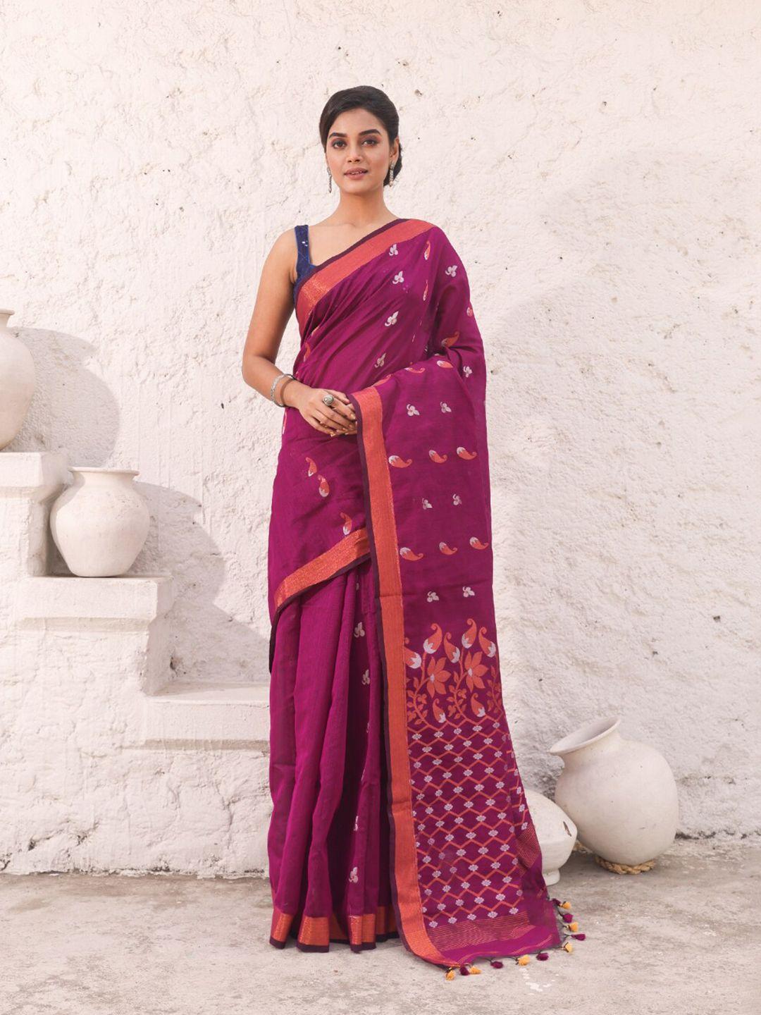 charukriti ethnic motifs woven design zari saree