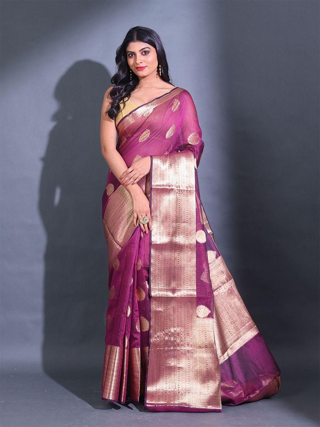 charukriti ethnic motifs woven design zari silk blend kota saree