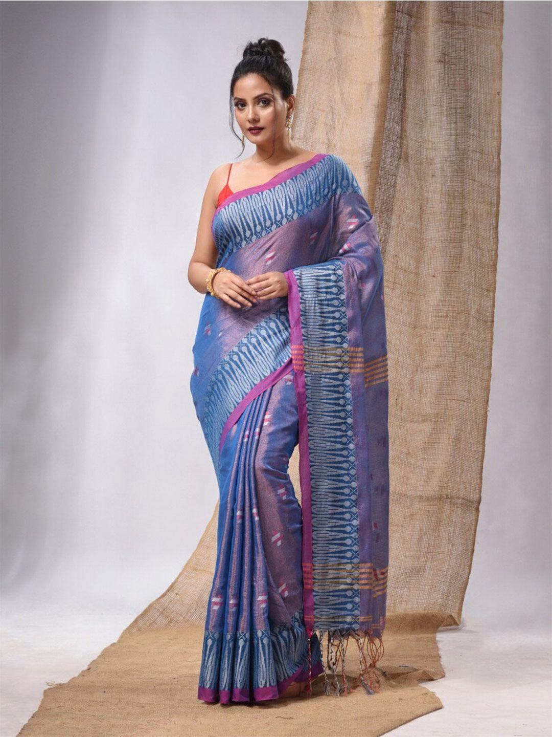 charukriti ethnic motifs woven design zari tissue saree