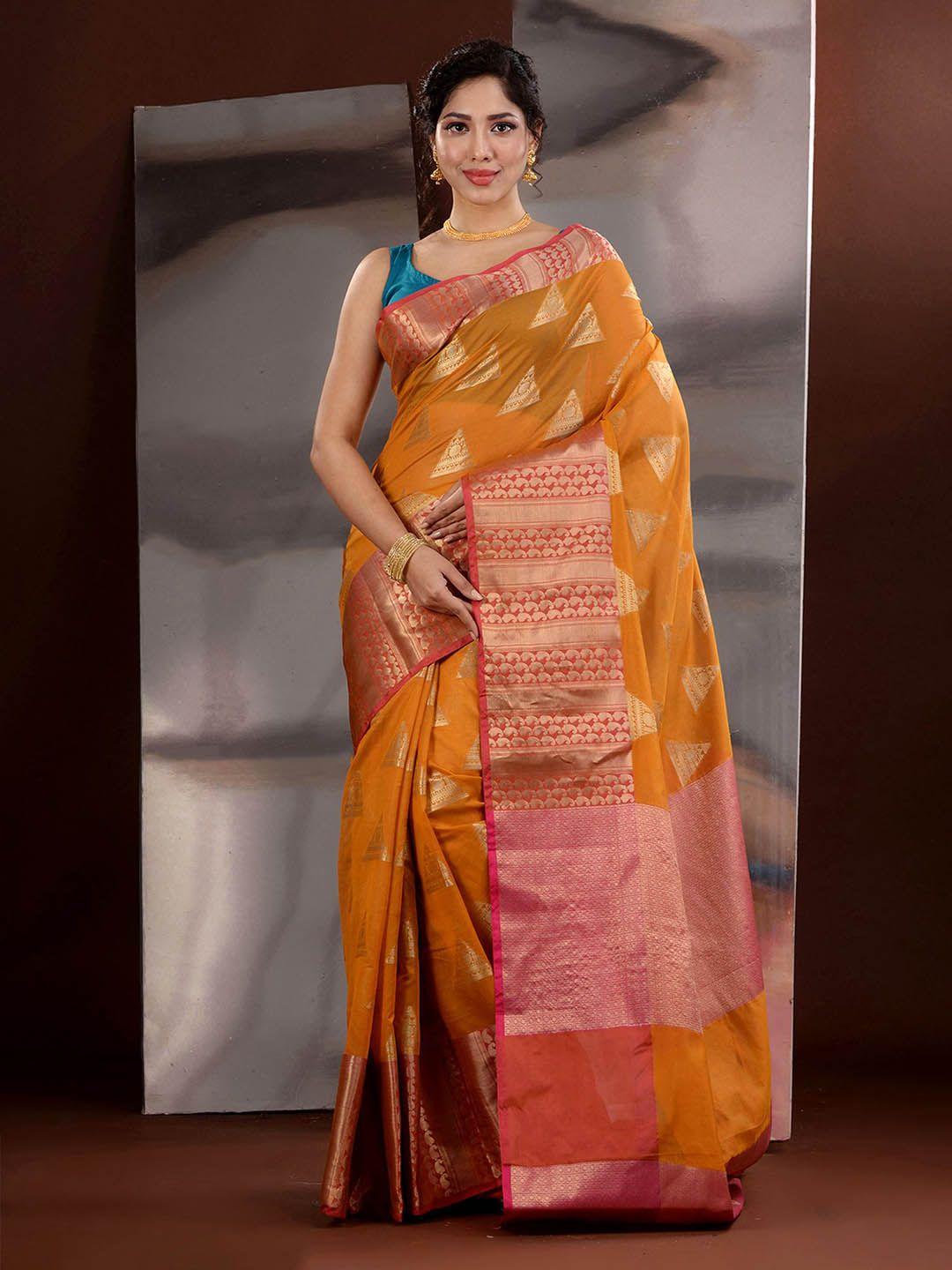 charukriti ethnic motifs zari saree