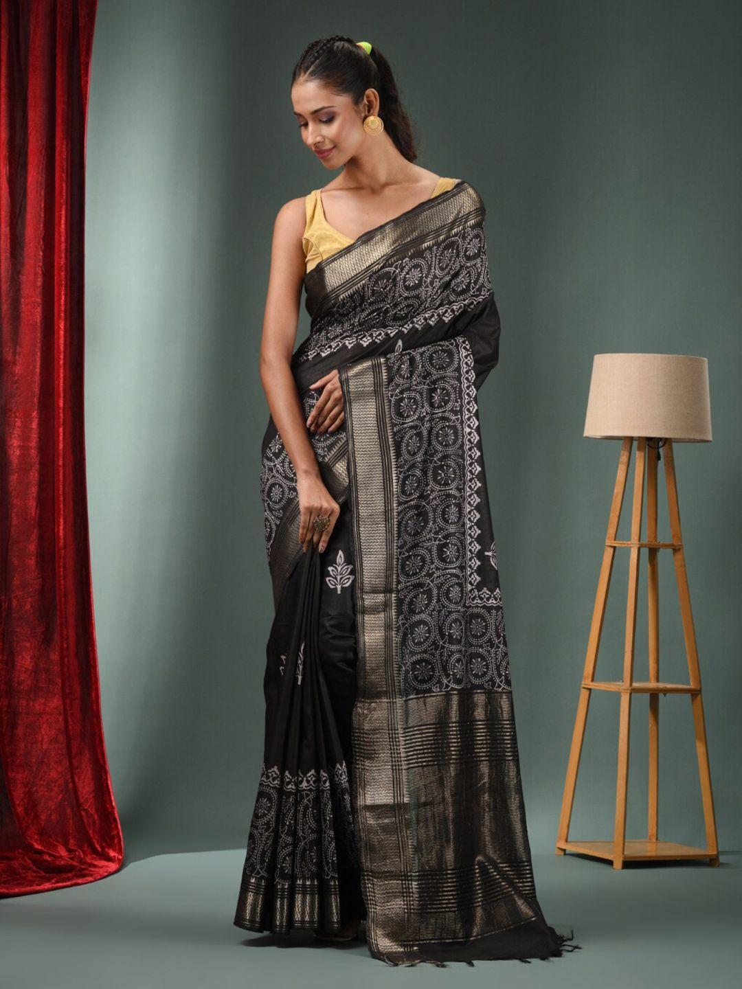 charukriti ethnic motifs zari saree